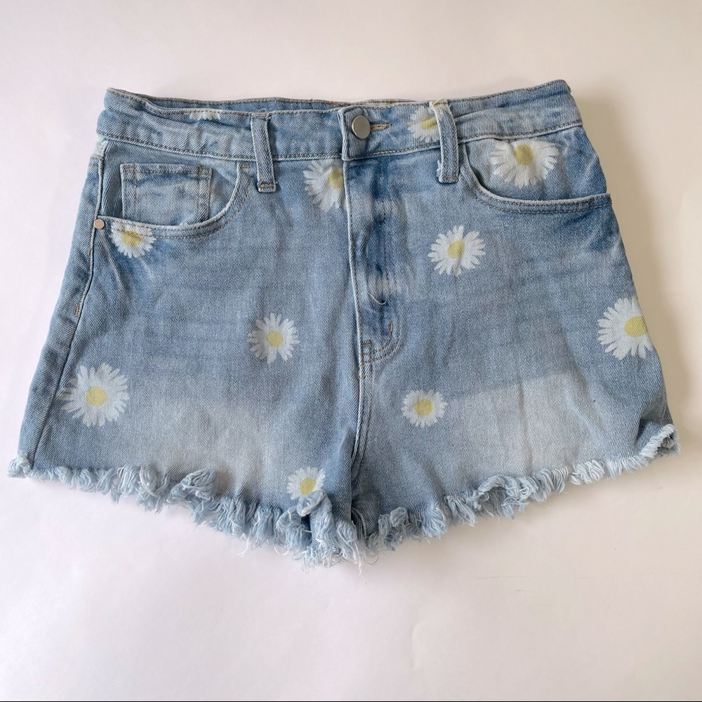 Material Girl blue denim high waisted shorts size 11